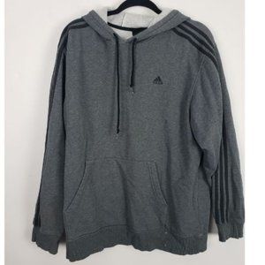 Adidas Gray Long Sleeve Hoodie Large
